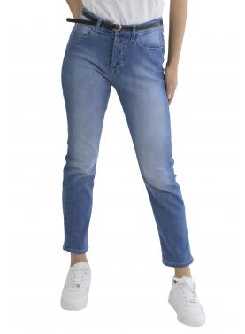 Jeans girlfriend con cintura Please 